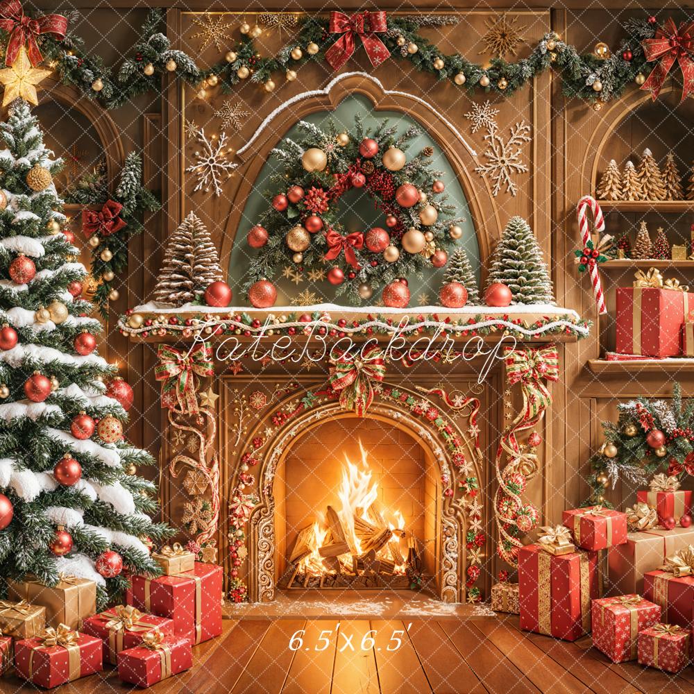 Kate Noël Cheminée Pain d'épice Cadeaux Toile de fond conçue par Emetselch