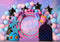 Kate Musique Ballons Étoiles Coloré Toile de fond conçue par Mini MakeBelieve