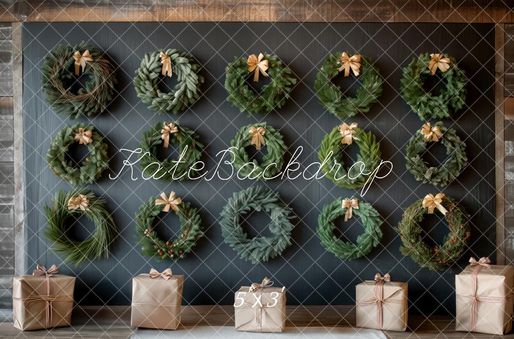 Kate Noël Couronnes Cadeaux Bois Toile de fond conçue par Patty Roberts - Kate Backdrop FR