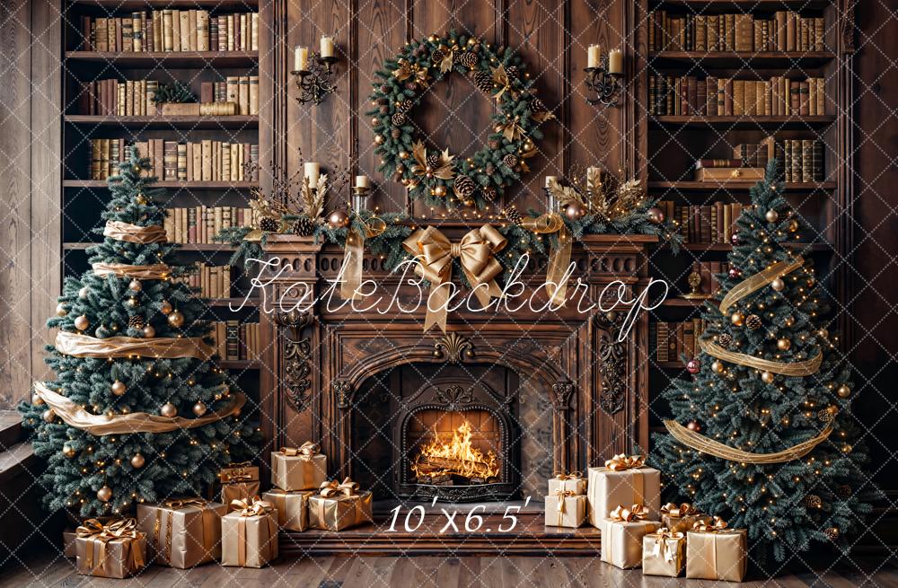 Kate Noël Cheminée Livres Cadeaux Toile de fond conçue par Emetselch - Kate Backdrop FR