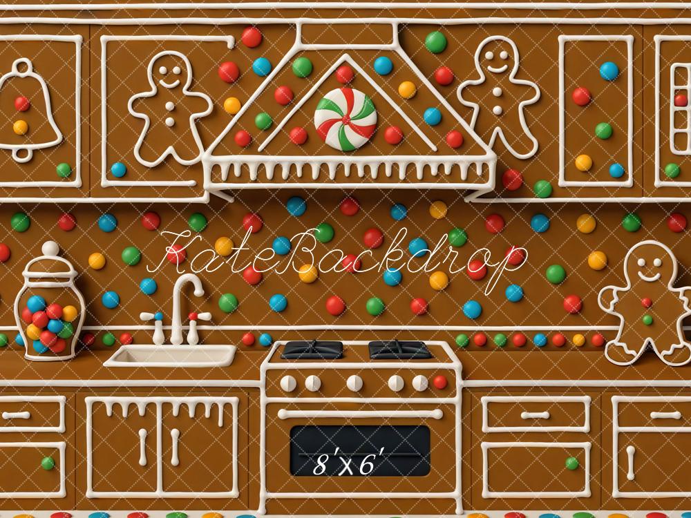 Kate Noël Cuisine Pain d'Épice Décorations Toile de fond conçue par Mini MakeBelieve - Kate Backdrop FR