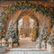 Kate Noël Arche Sapins Lanternes Bois Toile de fond conçue par Emetselch - Kate Backdrop FR