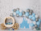 Kate Château Carrosse Arc Ballons Bleu Toile de fond conçue par Melissa King