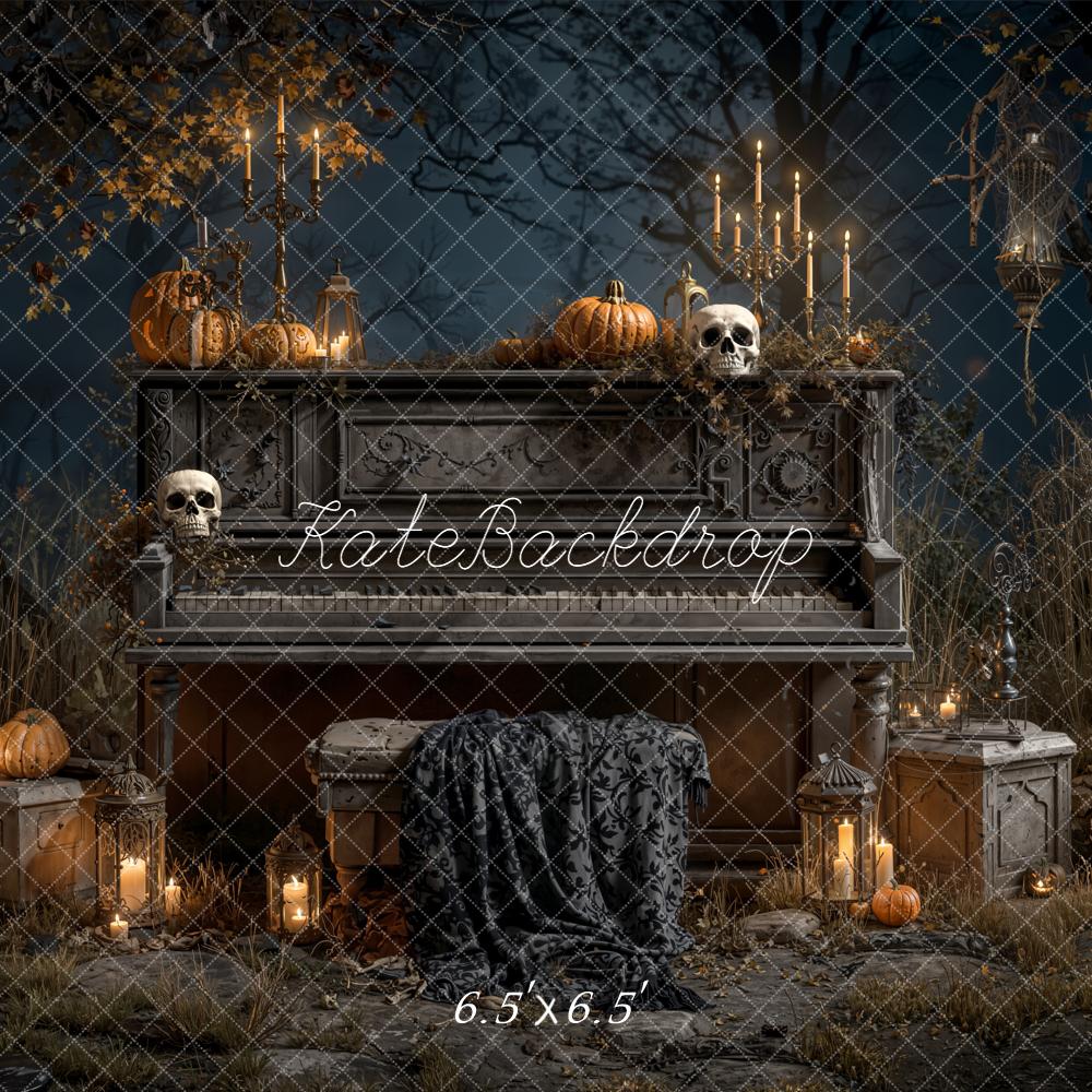 Kate Halloween Piano Bougies Extérieur Toile de fond conçue par Emetselch