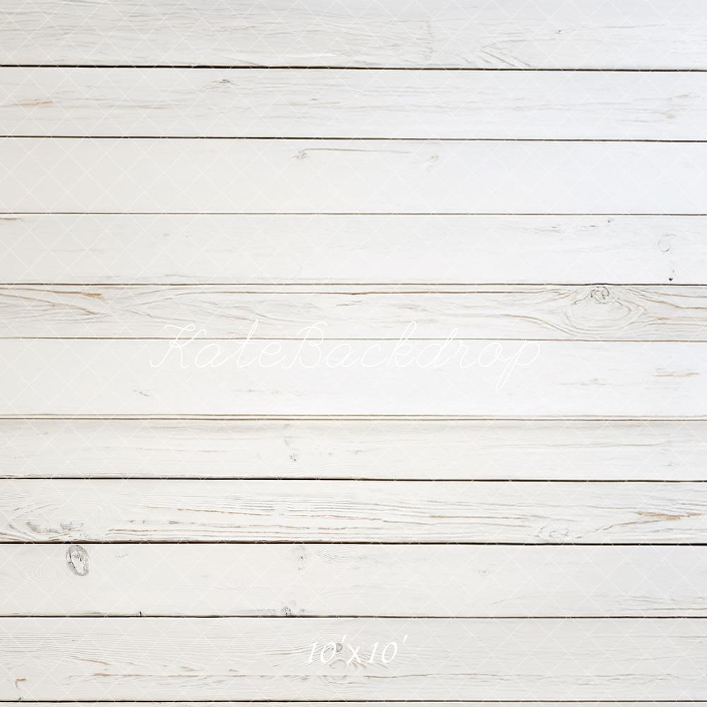 Kate Plancher en Bois Blanc Sol Toile de fond conçue par Mandy Ringe - Kate Backdrop FR