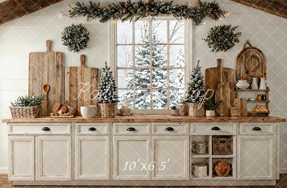 Kate Noël Cuisine Fenêtre Placard Toile de fond en Laine conçue par Emetselch