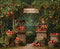 Kate Verger Pommes Arbres Paniers Toile de fond en Laine conçue par Emetselch