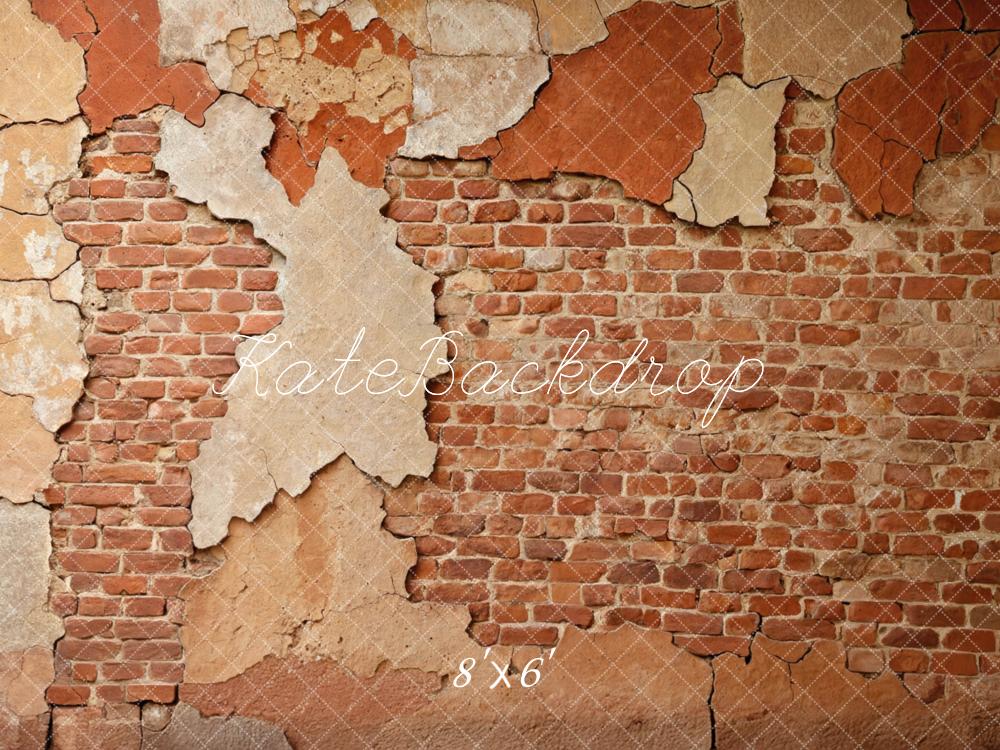 Kate Mur de briques Brisé Rouge Toile de fond conçue par Mini MakeBelieve