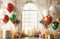 Kate Noël Ballons Cadeaux Doré Toile de fond en Laine conçue par Emetselch - Kate Backdrop FR