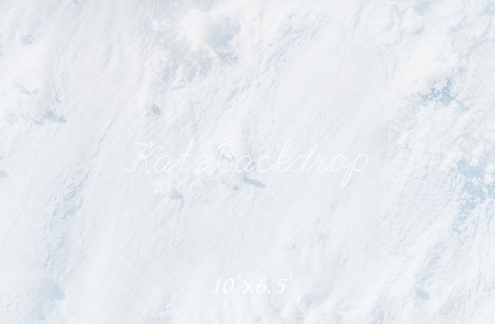 Kate Neige Hiver Blanc Texture Sol Toile de fond en Laine conçue par Kate Image
