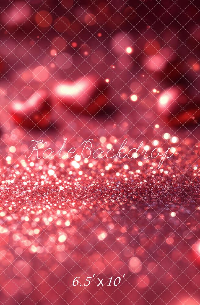 Kate Saint Valentin Paillettes Rose Toile de fond en Laine conçue par Emetselch