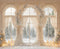 Kate Hiver Fenêtre Sapin Bougies Toile de fond en Laine conçue par Emetselch - Kate Backdrop FR