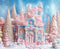 Kate Noël Maison Bonbons Neige Toile de fond en Laine conçue par Emetselch