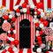 Kate Cirque Clowns Rayures Bonbons Toile de fond conçue par Patty Roberts