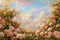 Kate Jardin Roses Nuages Pastel Toile de fond en Polar conçue par Emetselch