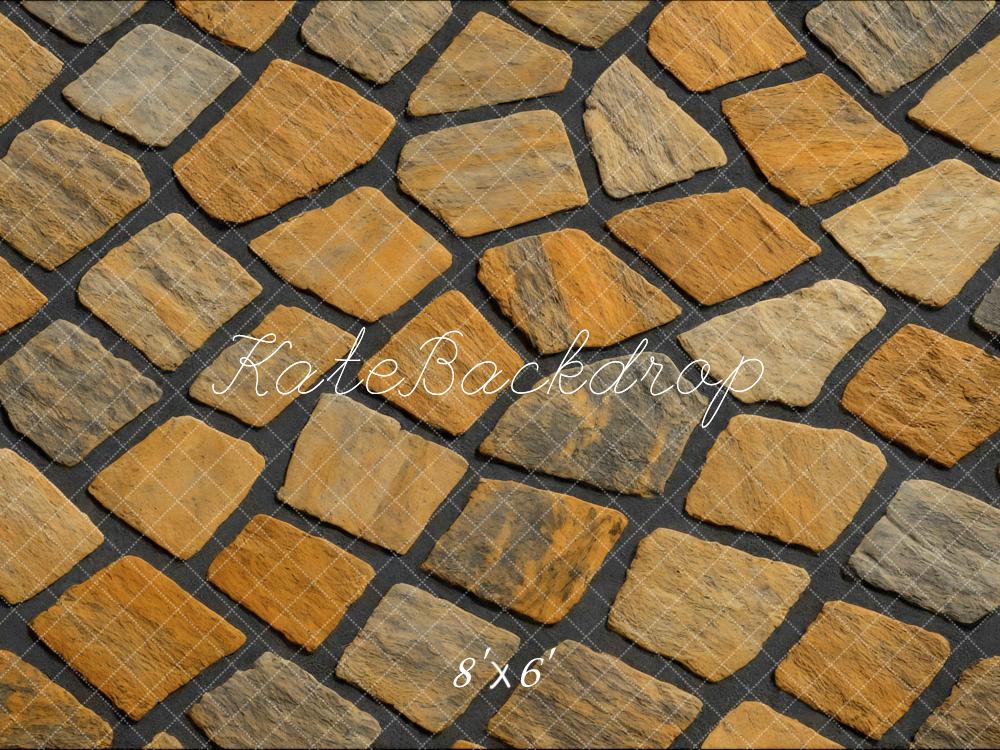 Kate Pierre Carrée Beige Sol Toile de fond conçue par Mini MakeBelieve