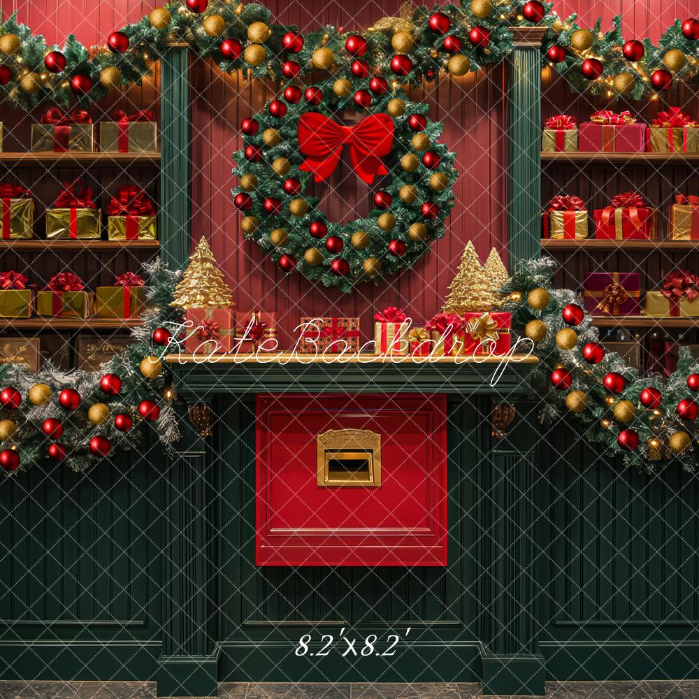 Kate Noël Guirlandes Couronne Cadeaux Toile de fond conçue par Mini MakeBelieve - Kate Backdrop FR