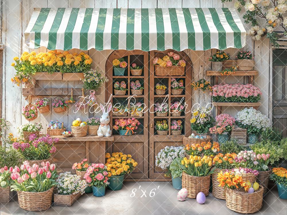 Kate Printemps Pâques Fleurs Panier Toile de fond en Laine conçue par Emetselch