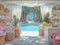 Kate Été Piscine Palmiers Accessoires Toile de fond conçue par Mini MakeBelieve - Kate Backdrop FR