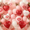 Kate La Saint Valentin Ballons Fleurs Baisers Toile de fond conçue par Emetselch