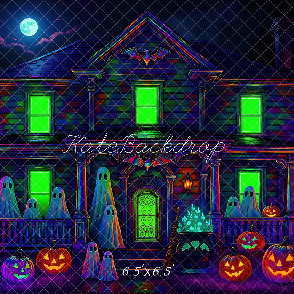 Kate Halloween Maison Hantée Fantômes Toile de fond conçue par Mini MakeBelieve - Kate Backdrop FR