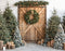Kate Noël Sapins Cadeaux Bois Toile de fond en Laine conçue par Emetselch