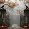 Kate Halloween Portail Corbeaux Citrouilles Toile de fond conçue par Patty Roberts