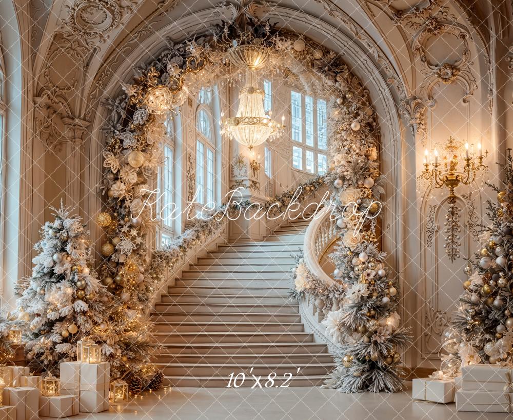 Kate Noël Escaliers Arche Cadeaux Toile de fond conçue par Emetselch - Kate Backdrop FR