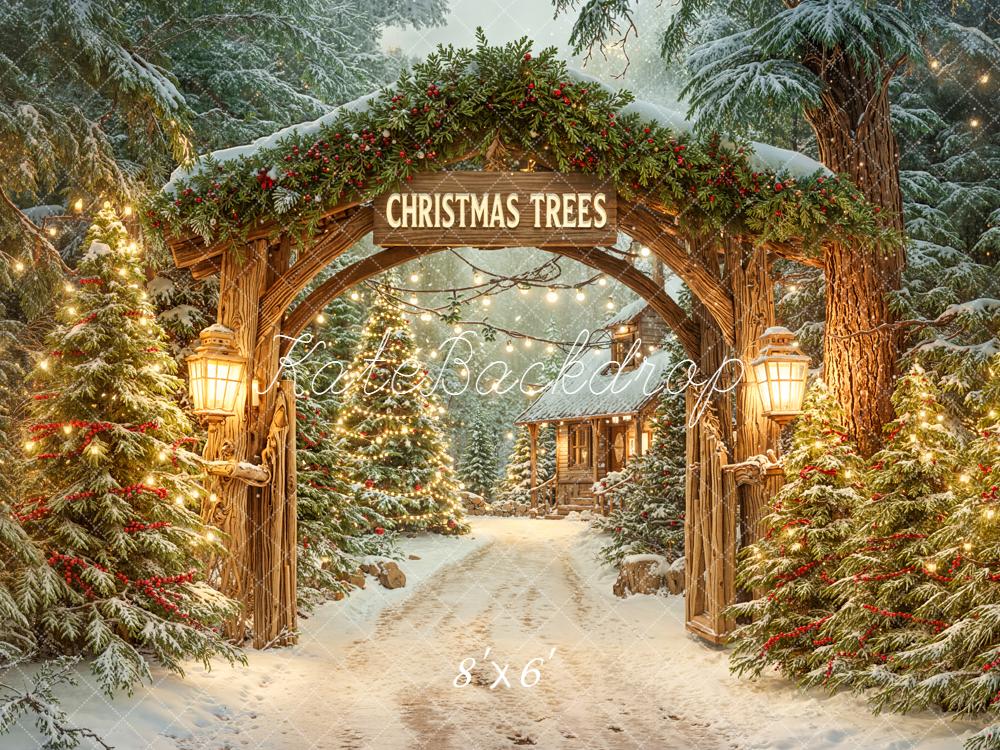 Kate Noël Arche Sapins Lumières Toile de fond conçue par Emetselch