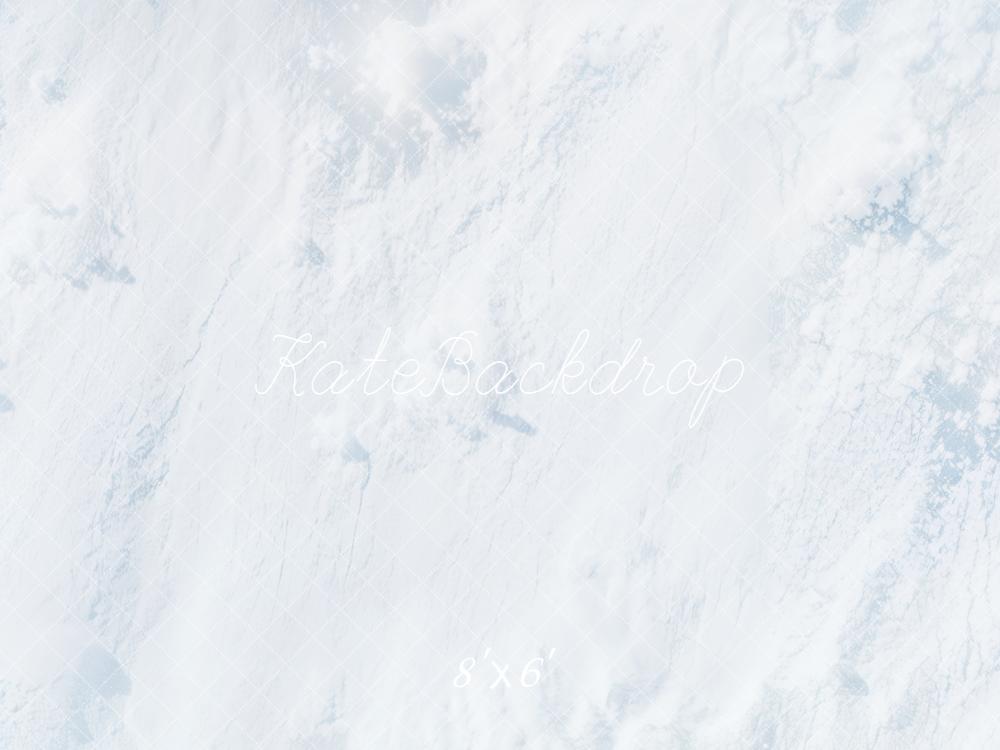 Kate Neige Hiver Blanc Texture Sol Toile de fond en Laine conçue par Kate Image