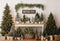 Kate Noël Sapins Lanternes Mur en Bois Toile de fond conçue par Emetselch