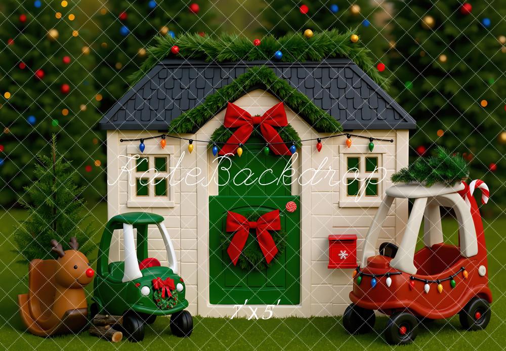 Kate Noël Maison Voitures Boules Colorées Toile de fond conçue par Mini MakeBelieve