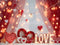 Kate Saint Valentin Cœurs Lumière Toile de fond en Laine conçue par Emetselch