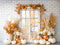 Kate Automne Fenêtre Citrouilles Briques Toile de fond conçue par Emetselch