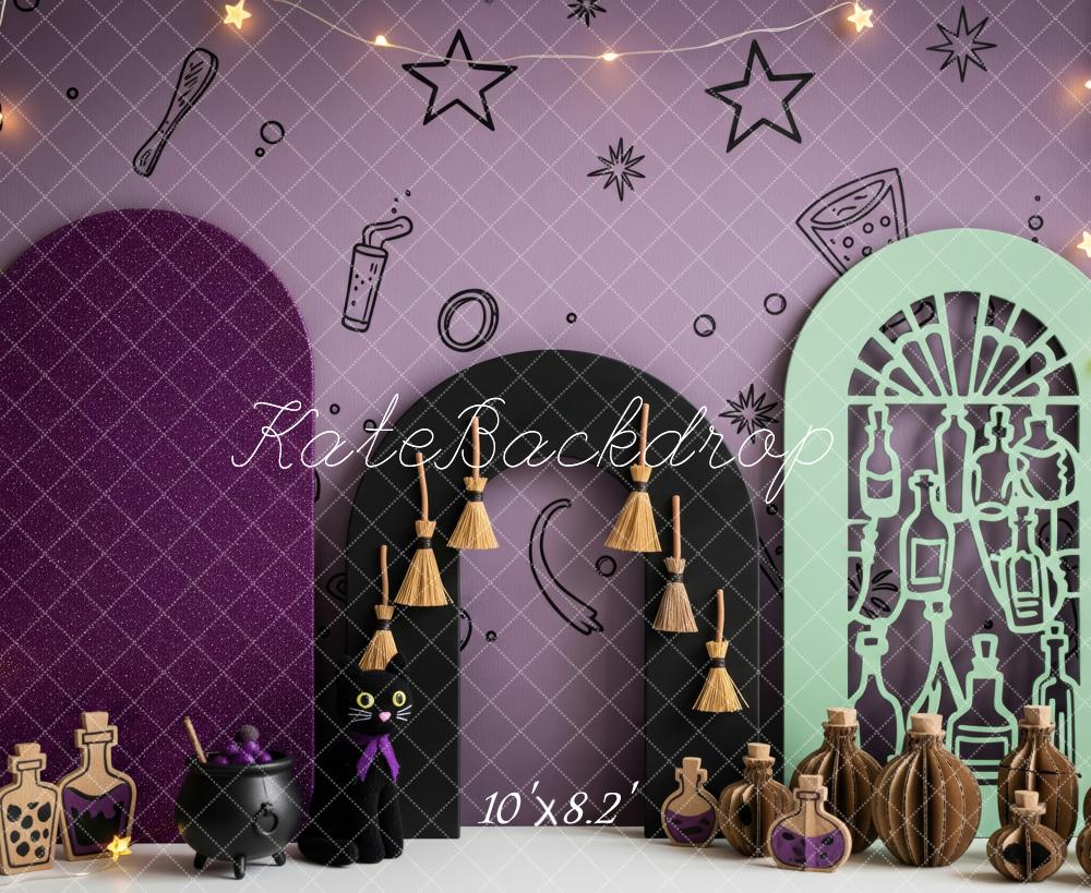 Kate Halloween Potions Arches Étoiles Toile de fond conçue par Patty Roberts