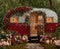 Kate Camping-car Saint Valentin Forêt Toile de fond en Laine conçue par Emetselch
