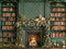 Kate Noël Cheminée Livres Vert Toile de fond en Laine conçue par Emetselch - Kate Backdrop FR