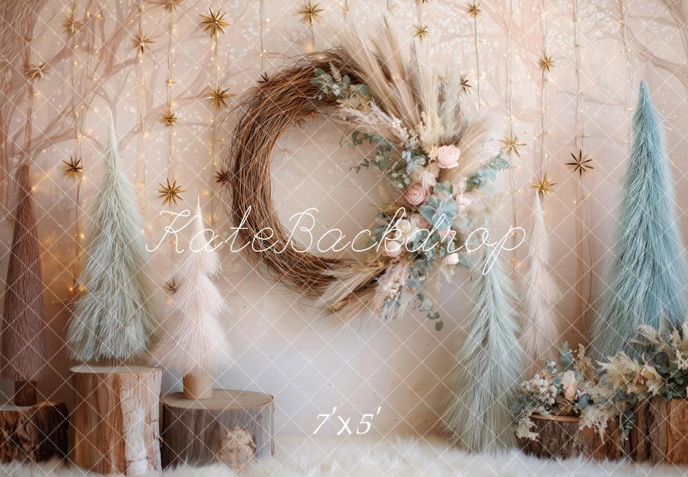 Kate Forêt Couronne Fleurs Pastel Toile de fond conçue par Patty Roberts - Kate Backdrop FR