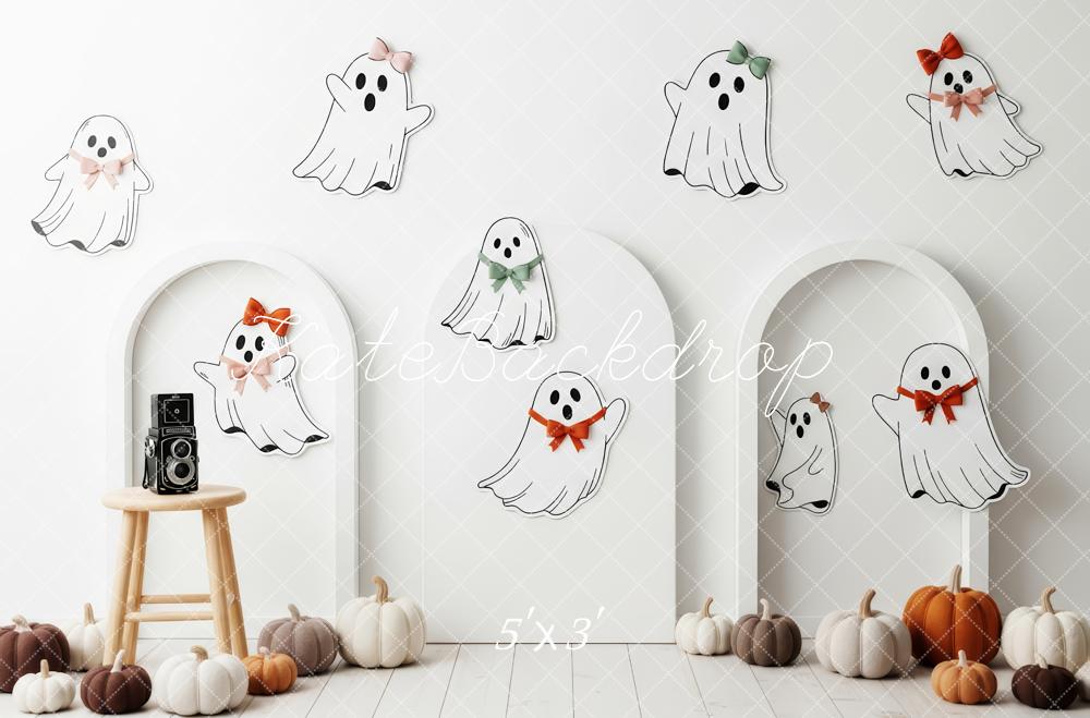 Kate Halloween Fantômes Citrouilles Arche Toile de fond conçue par Patty Roberts
