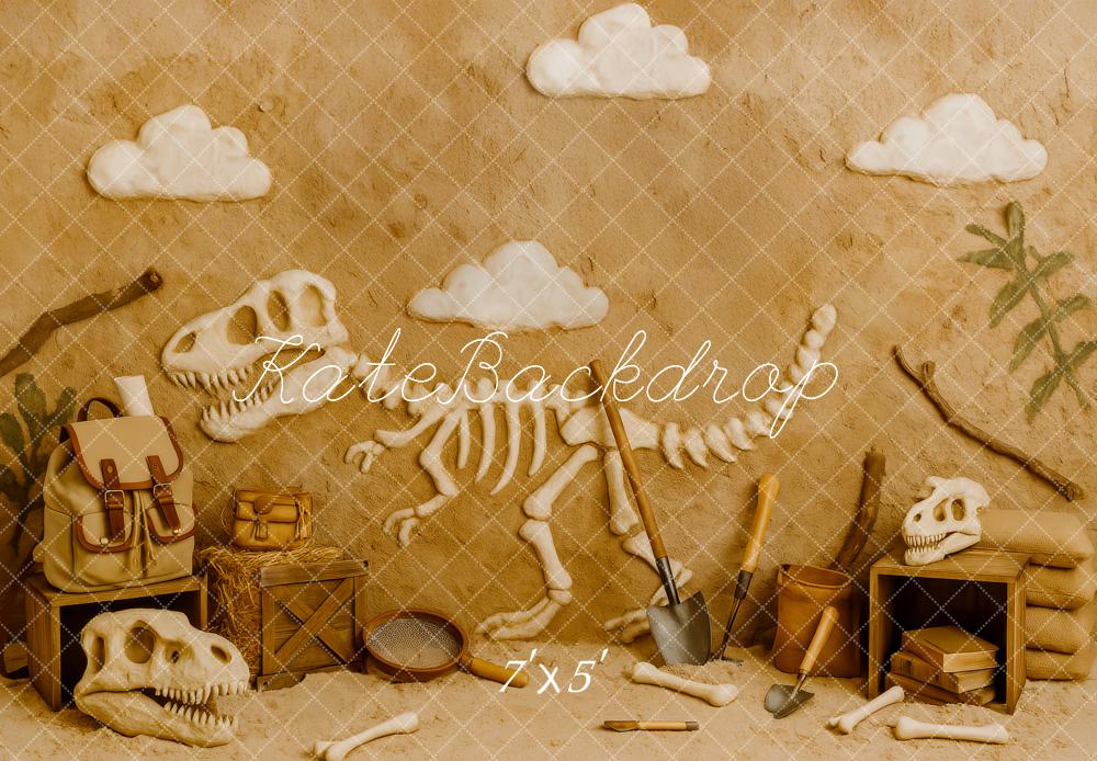 Kate Dinosaure Fossiles Archéologie Sable Toile de fond conçue par Patty Roberts