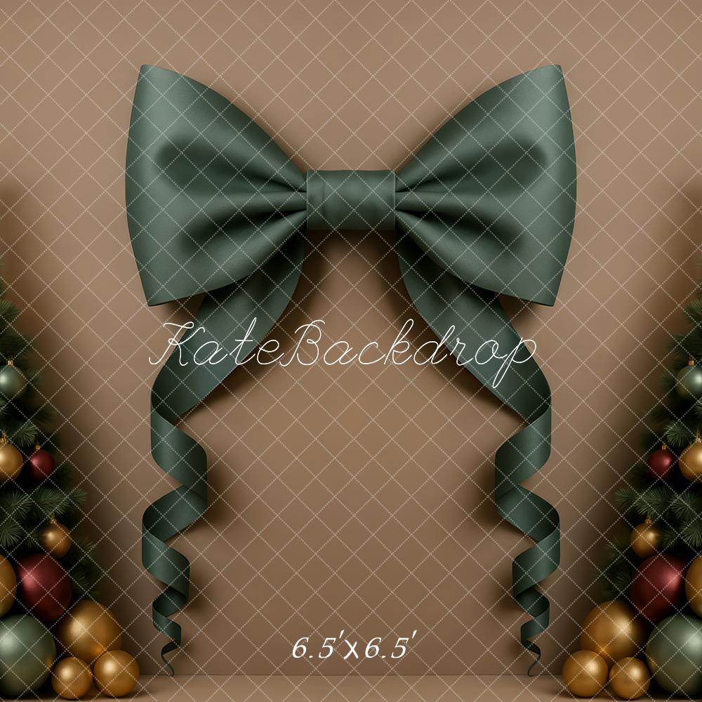 Kate Noël Sapins Boules Nœud Toile de fond conçue par Patty Roberts