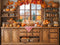 Kate Automne Citrouilles Cuisine Bois Toile de fond conçue par Emetselch