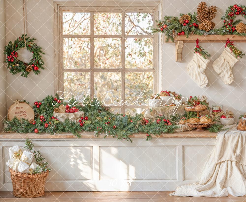 Kate Noël Cuisine Fenêtre Soleil Décors Toile de fond en Laine conçue par Emetselch - Kate Backdrop FR