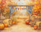 Kate Automne Citrouilles Foin Orange Toile de fond en Laine conçue par Emetselch - Kate Backdrop FR