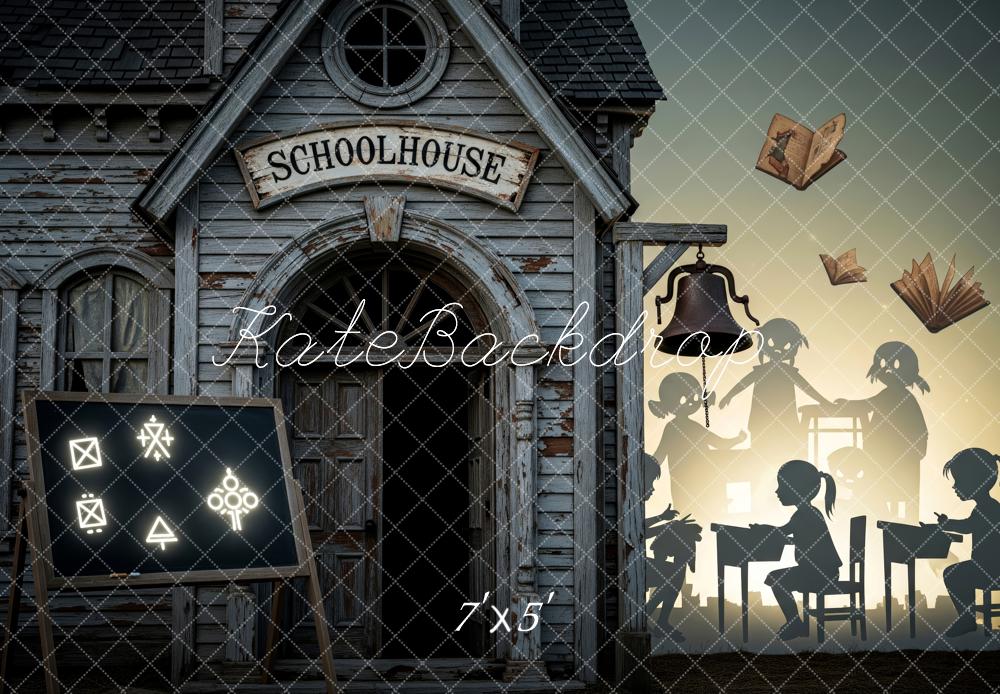 Kate Halloween École Silhouettes Livres Toile de fond conçue par Patty Roberts