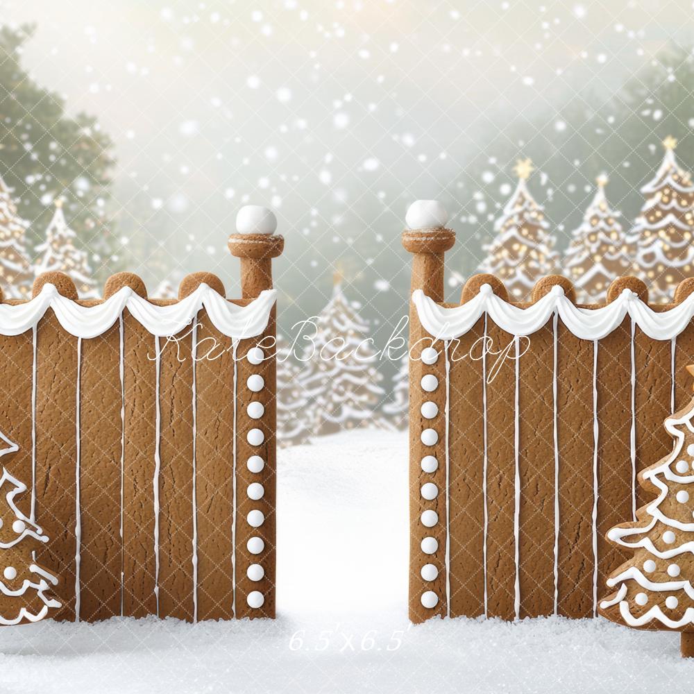 Kate Noël Sapins Pain d'Épices Barrière Toile de fond conçue par Mini MakeBelieve - Kate Backdrop FR