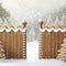 Kate Noël Sapins Pain d'Épices Barrière Toile de fond conçue par Mini MakeBelieve - Kate Backdrop FR