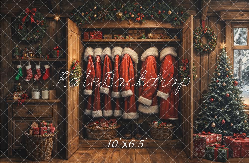 Kate Noël Manteaux Sapin Cadeaux Toile de fond en Laine conçue par Emetselch - Kate Backdrop FR