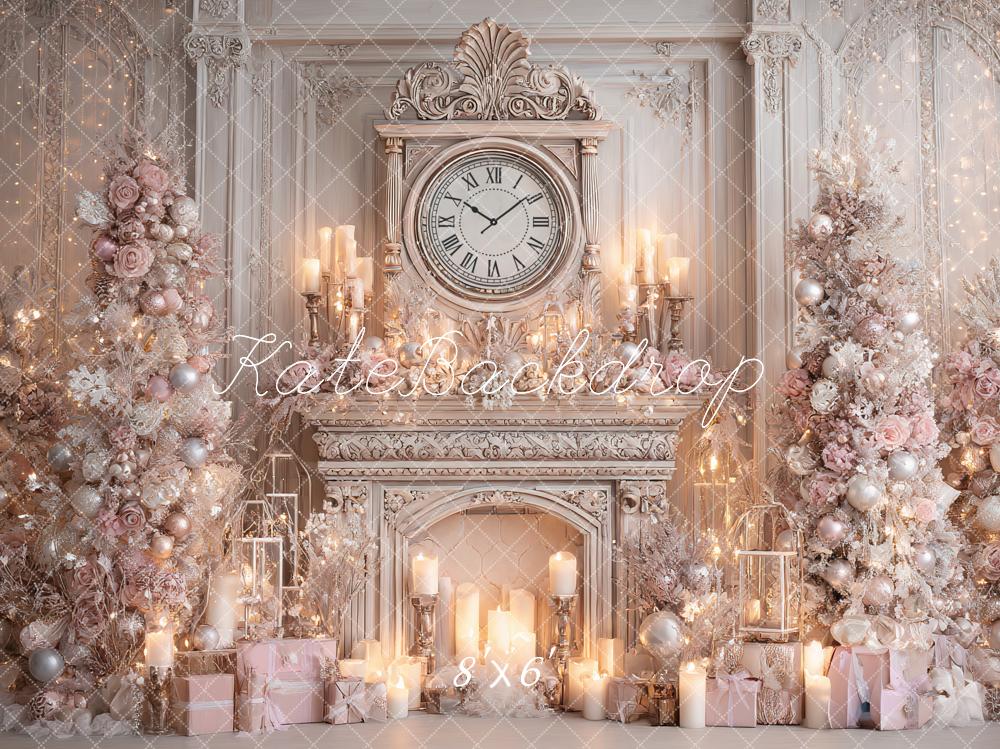Kate Noël Cheminée Horloge Cadeaux Toile de fond conçue par Ashley Paul