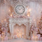 Kate Noël Cheminée Horloge Rose Toile de fond conçue par Ashley Paul